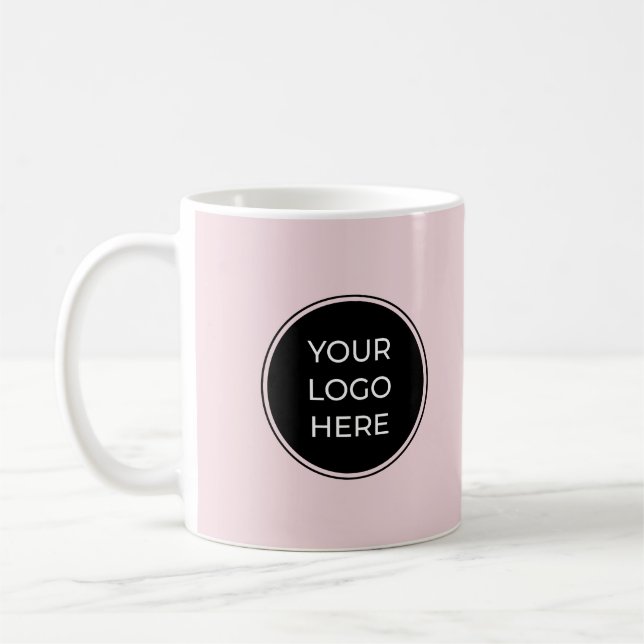 Black Logo Blush Pink Mug (Left)