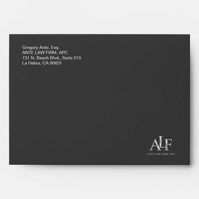 Black Logo Bussiness Envelope (Front)