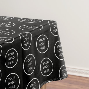 Black Logo Company Business Promotional Tablecloth