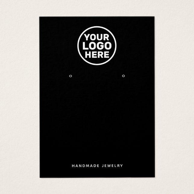 Black Logo Earring Display Holder QR Code (Front)