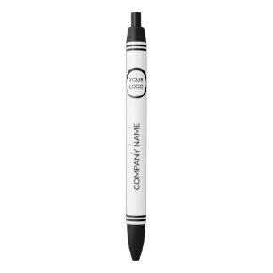 Black Logo On White Ink Pen
