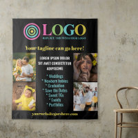 Black Logo Photo Small Business Promo Backdrop
