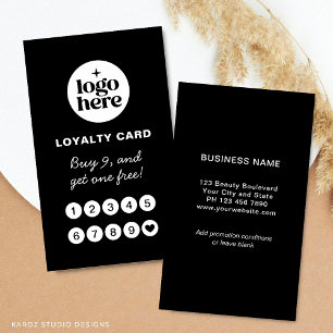Black Logo Professional Loyalty Card