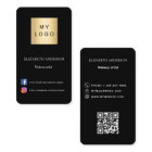 Black logo Qr code social media