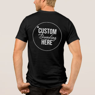 Black Logo Small Business Company Employee Promo Tri-Blend Shirt