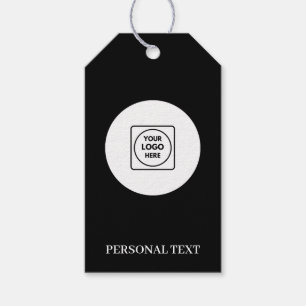 Black Logo Text Business Product Label price tags