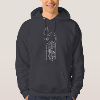 Black Loki Staff Norse Heathen Pagan Asatru Viking Hoodie