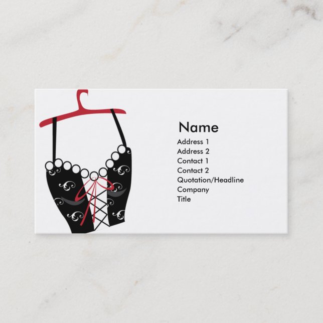 Black Longlinebra - Business Card (Front)