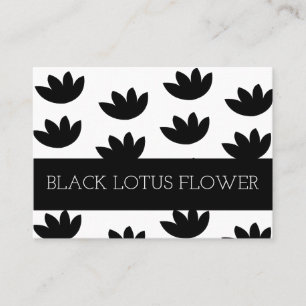 Black Lotus Flower      Business Card