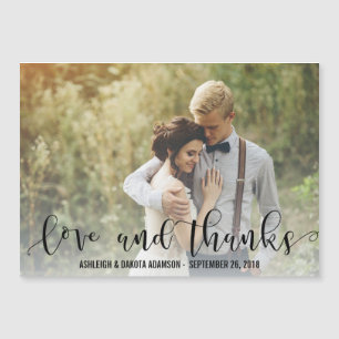 Black Love And Thanks Script Personalised Photo