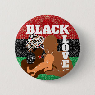 Black Love Brown Love Black Family 6 Cm Round Badge