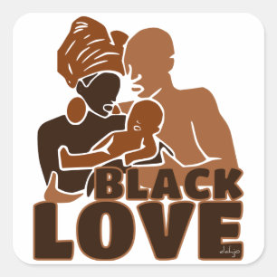 Black Love Brown Love Square Sticker