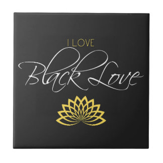 Black Love Ceramic Tile
