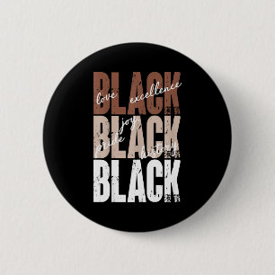 Black Love Excellence Joy Pride Black History Afri 6 Cm Round Badge