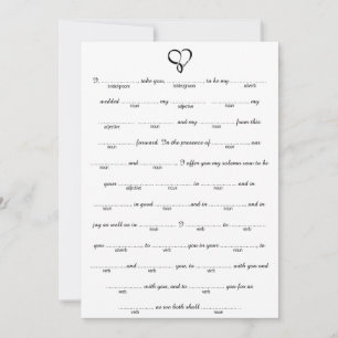 Black Love Heart Wedding Libs Game