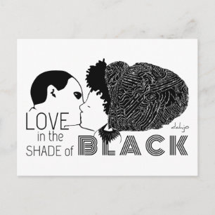 BLACK LOVE in BLACK Postcard
