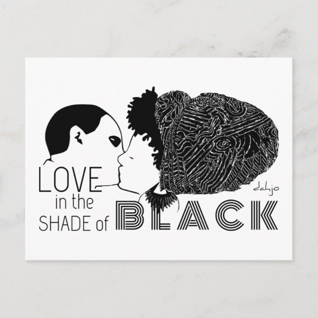 BLACK LOVE in BLACK Postcard (Front)
