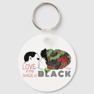 BLACK LOVE in GREEN & RED Key Ring