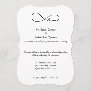 Black Love Infinity Wedding Invitations