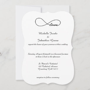 Black Love Infinity Wedding Invitations