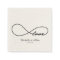 Black Love Infinity Wedding Paper Napkins Set