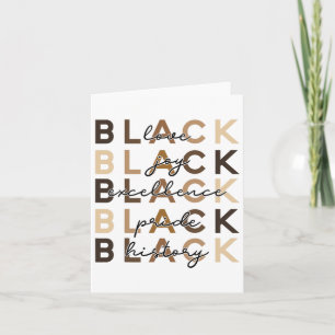 Black Love Joy Excellence Pride History Black Hist Card