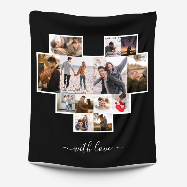 Black Love Photo Collage Fleece Blanket (Creator Uploaded)
