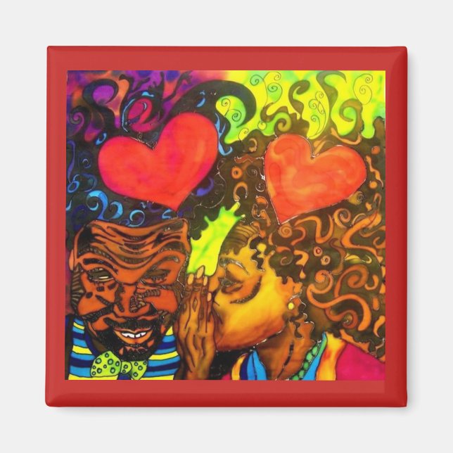 Black Love Poster Magnet (Front)