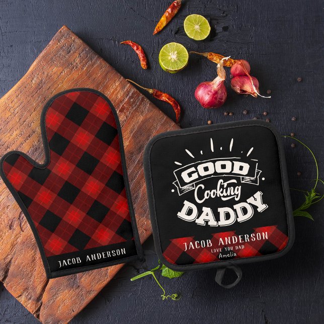 Black Love you dad fathers day Oven Mitt & Pot Holder Set (Creator Uploaded)