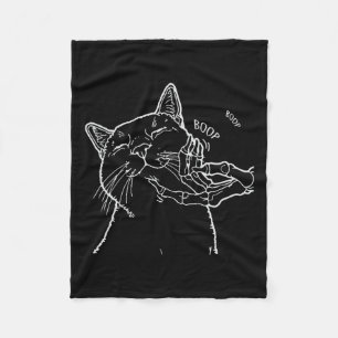 Black Lover Skeleton Hand Boop Funny Halloween 202 Fleece Blanket