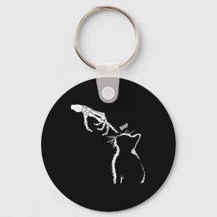 Black Lover Skeleton Hand Boop Funny Halloween 202 Key Ring