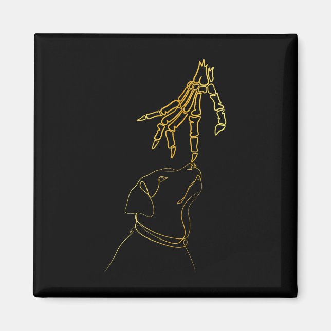 Black Lover Skeleton Hand Funny Halloween 2023  Magnet (Front)