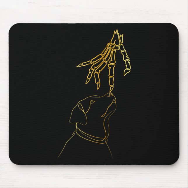 Black Lover Skeleton Hand Funny Halloween 2023  Mouse Pad (Front)