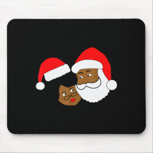 Black Loving Santa Claus And Mrs. Claus Ethnic Chr Mouse Pad