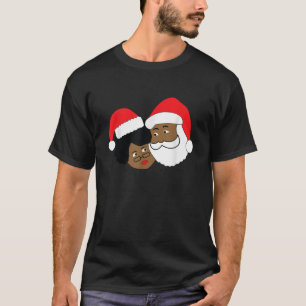 Black Loving Santa Claus and Mrs Claus Ethnic Chri T-Shirt