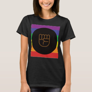 Black LQBTQIA+ Love Wins Rainbow Love Wins Resist T-Shirt