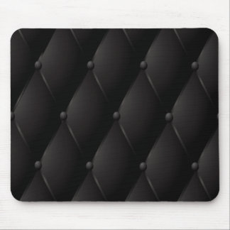 Black luxury buttoned leather mouse pad