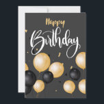 Black Luxury Happy Birthday Card<br><div class="desc">Wish Someone a Special a Happy Birthday With This Black Elegant Birthday Card.</div>