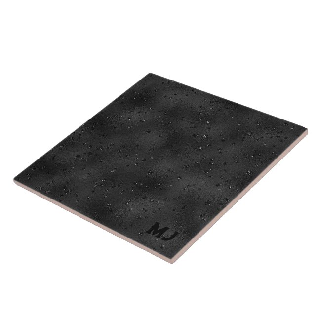 Black luxury sparkling background ceramic tile (Side)