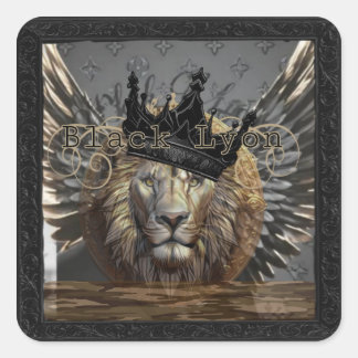 Black Lyon bass Square Sticker