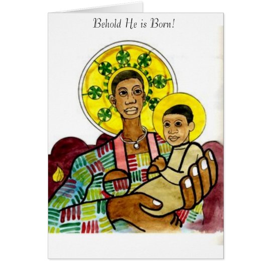 Black Madonna and Child Card