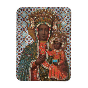 Black Madonna and Child Magnet