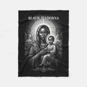 Black Madonna Black Mother And Child Christian Bla Fleece Blanket