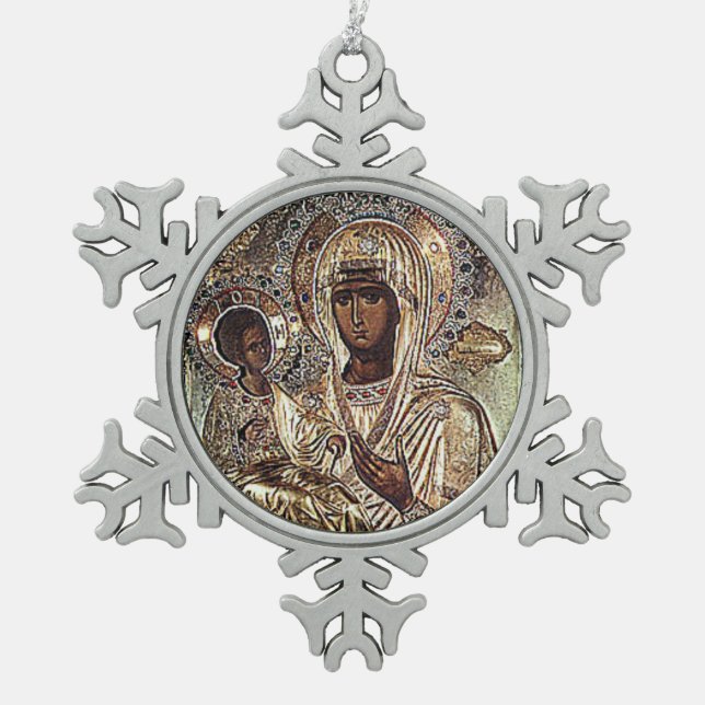 Black Madonna Christmas Ornament (Front)