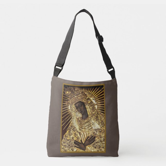 BLACK MADONNA in gold riza  Crossbody Bag (Front)