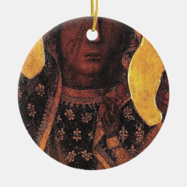Black Madonna Poland Our Lady Of Czestochowa Ceramic Ornament (Front)