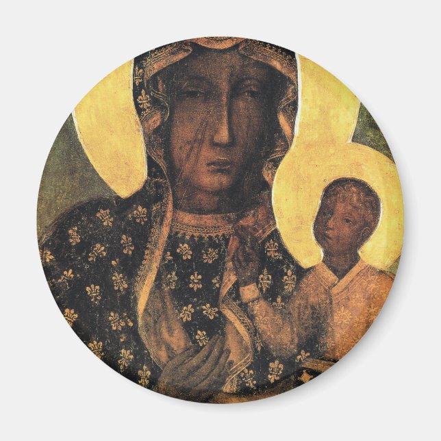 Black Madonna Poland Our Lady of Czestochowa print Magnet (Front)