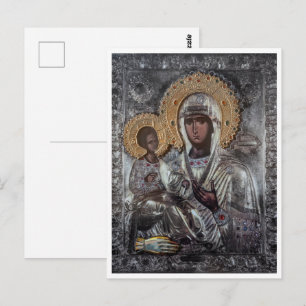 Black Madonna Religious Catholic Art Postcard