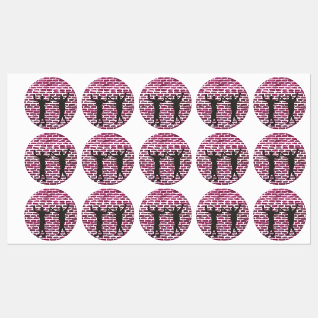 Black Magic Hollyhock by Yeshaya Dank - Labels (Sheet)
