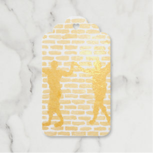 Black Magic Hollyhock by Yeshaya Dank Wood Wall Ar Gift Tags